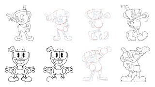 كيف ترسم فنجان حرف الملصق