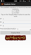 Quadratic Equation Solver Affiche