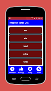 Irregular Verbs List تصوير الشاشة 3