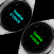 Galaxy Text Time: Watch Face captura de pantalla 2