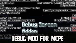 Debug Log Mod for Minecraft PE imagem de tela 1