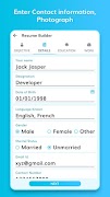 برنامه‌نما CV: Professional Resume Maker عکس از صفحه