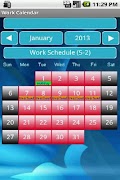 Work Calendar 24 اسکرین شاٹ 1