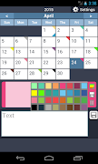 5 Schermata calendario con colori