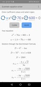 Quadratic equation solver poster