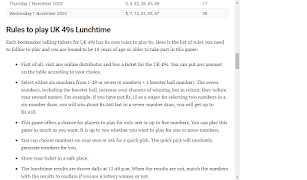 Lunchtime Results screenshot 1