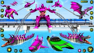 Crocodile Robot Car Games 3d screenshot 1