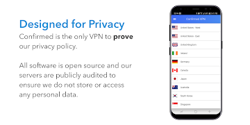برنامه‌نما Confirmed VPN عکس از صفحه