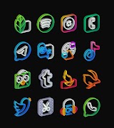 Outline 3D - Line icon pack スクリーンショット 3