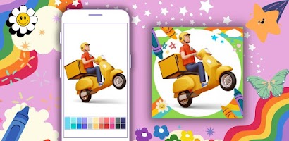 Coloring Book: Courier Offline screenshot 1