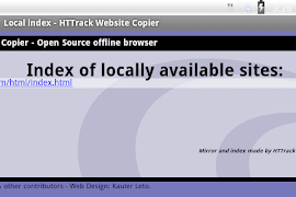 برنامه‌نما HTTrack Website Copier عکس از صفحه