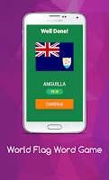 World Flags Word Quiz Game اسکرین شاٹ 1
