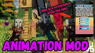 Animations + Mod For Minecraft ポスター