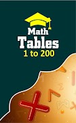Math Table 1 to 200 پوسٹر