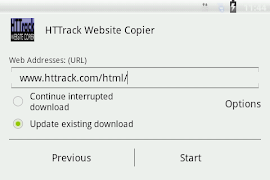 برنامه‌نما HTTrack Website Copier عکس از صفحه