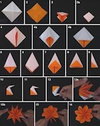 Tutorial Bunga Origami penulis hantaran