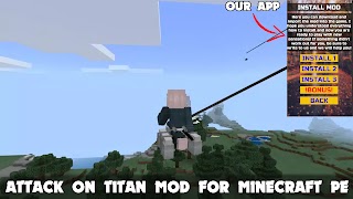 پوستر Attack Titan Mod for Minecraft