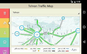 نقشه ترافیک شهر تهران وجاده ها screenshot 7