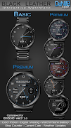 Black Leather HD Watch Face 截图 1