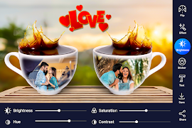 Coffee Cup Dual Photo Frame syot layar 2