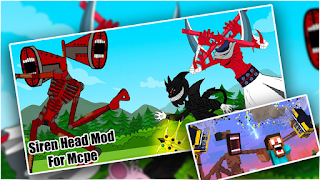 Siren Head Mod For Minecraft-siren head map poster