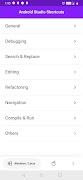 Android Studio Shortcuts captura de pantalla 1