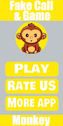 Fake Call Monkey Game ảnh chụp màn hình 6