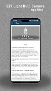 E27 Light Bulb Camera App Hint captura de pantalla 1
