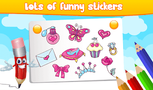 Glitter Princess Coloring Pages - Girls Games تصوير الشاشة 3
