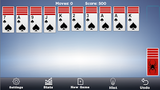 برنامه‌نما Spider Solitaire عکس از صفحه