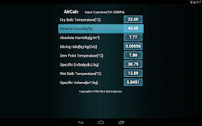 برنامه‌نما AirCalc for Android عکس از صفحه
