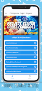 Project Slayers Codes Privados স্ক্রিনশট 1