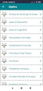 Math Formula with Practice Screenshot 1