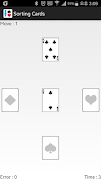 Sorting cards game اسکرین شاٹ 1