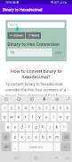 Binary to Hexadecimal capture d'écran 4