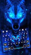 Ice Wolf 3D Keyboard Theme poster