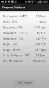 Firearms Database screenshot 1