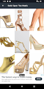 6 Schermata Gold Open Toe Heels