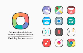 Flat Squircle - Icon Pack Ekran Görüntüsü 1