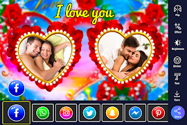 Romantic Love Dual Photo Frame 截图 5