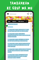برنامه‌نما Kata-Kata untuk WA Grup Lucu عکس از صفحه