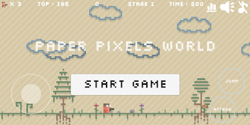 Paper Pixels World - 2D pixel platform game Affiche