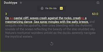 برنامه‌نما DuckType - Typing test app عکس از صفحه
