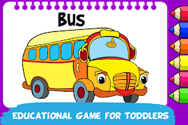 Transport Vehicles Coloring plakat