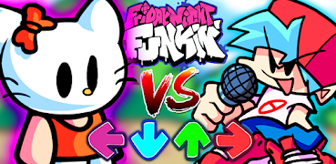 FNF Hello Kity VS Friday Mod poster