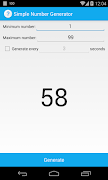 برنامه‌نما Simple Number Generator عکس از صفحه