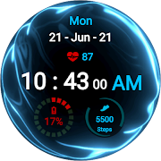 Fluid Blue Watch Face screenshot 4