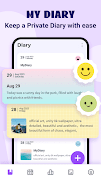 Diary with Lock: Daily Journal اسکرین شاٹ 1
