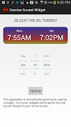 Sunrise and Sunset Widget تصوير الشاشة 1