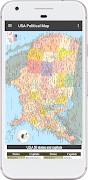 پوستر USA Political Map